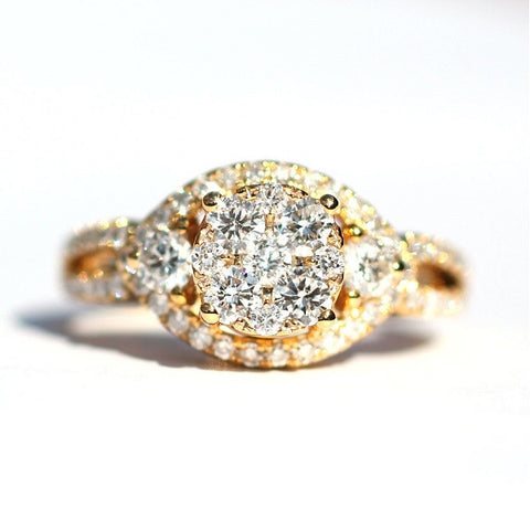 Billie Cluster White Diamond Ring - Exclusive Diamond Co