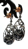 Elise Onyx & Diamond Venetian Earrings - Exclusive Diamond Co