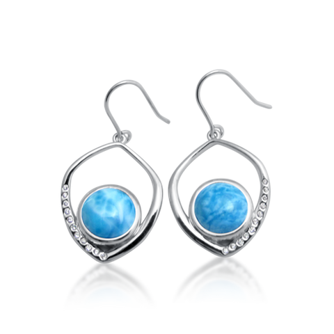 Cobi Freeform Larimar Drop Earrings - Exclusive Diamond Co