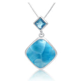 Savannah Larimar & Blue Topaz Pendant - Exclusive Diamond Co