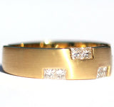 Ramona Brushed Gold Diamond Ring - Exclusive Diamond Co