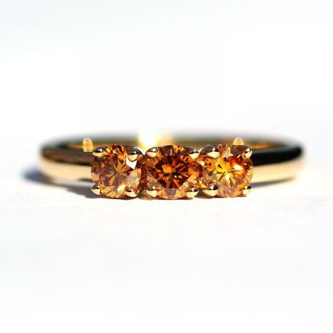 Lila Handmade Orange Diamond Ring - Exclusive Diamond Co