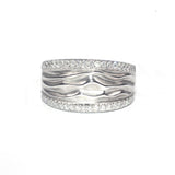 Daphne Ripple White Diamond Ring - Exclusive Diamond Co