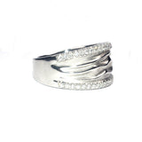 Daphne Ripple White Diamond Ring - Exclusive Diamond Co