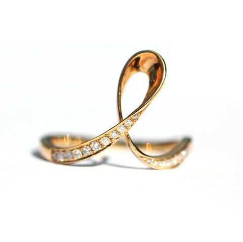 Millie Soft Loop White Diamond Ring - Exclusive Diamond Co