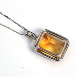 Hillary Citrine & White Diamond Pendant - Exclusive Diamond Co