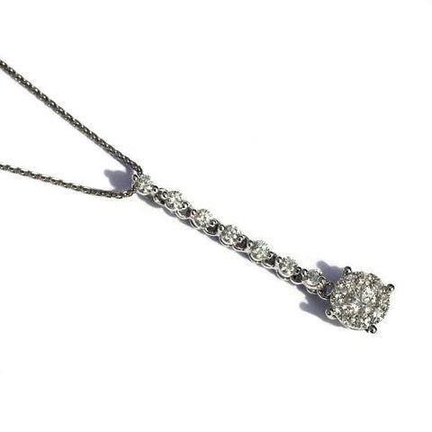 Harley Drop White Diamond Pendant - Exclusive Diamond Co