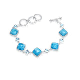 Savannah Larimar & Blue Topaz Bracelet - Exclusive Diamond Co