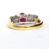 Anita Red Ruby & White Diamond Ring - Exclusive Diamond Co