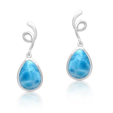 Poppy Rose Larimar Drop Earrings - Exclusive Diamond Co