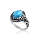 Rhiannon Puzzle Larimar Ring - Exclusive Diamond Co