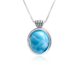 Astara Checkered Larimar Pendant - Exclusive Diamond Co