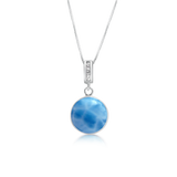 Isla Larimar & White Topaz Pendant - Exclusive Diamond Co