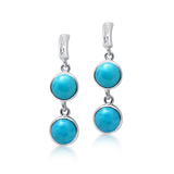 Isla Larimar & White Topaz Earrings - Exclusive Diamond Co