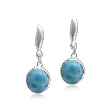 London Larimar Drop Earrings - Exclusive Diamond Co