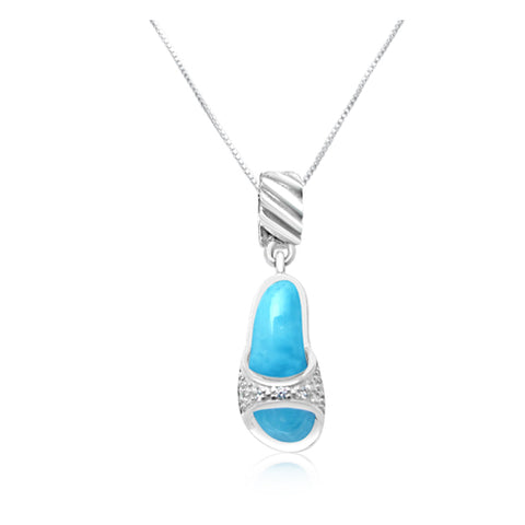 Sandy Shoe Larimar Pendant - Exclusive Diamond Co