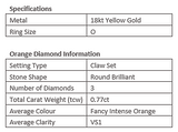 Lila Handmade Orange Diamond Ring - Exclusive Diamond Co