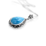Bethany Petal Larimar Pendant - Exclusive Diamond Co