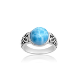Lennox Winding Larimar Ring - Exclusive Diamond Co