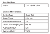 Ramona Brushed Gold Diamond Ring - Exclusive Diamond Co