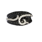 Breah Black & White Diamond Concave Ring - Exclusive Diamond Co